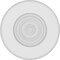 Ekena Millwork Standard Grayson Bullseye Rosette With Rounded Edge, 6"W x 6"H x 1/2"P ROSP060X060X050GRY04 - alternate 3